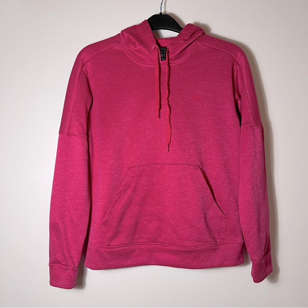 Adidas Climawarm Fuschia Hooded Pullover Medium
